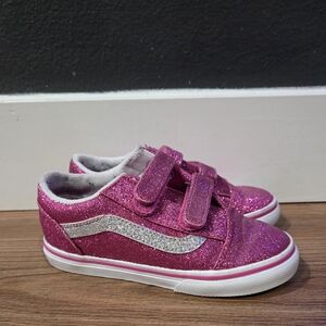 Sparly Pink Toddler Vans (10C)